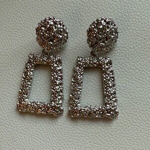 Textured Gold Statement Earrings